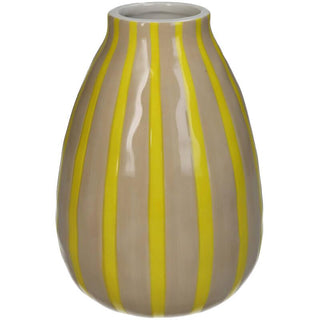 Vase Stripe Dolomite Yellow