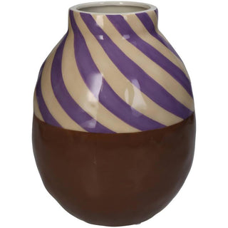 Vase Stripe Multi 16x16x21cm