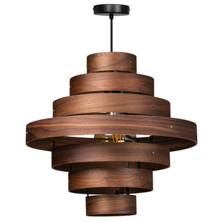 Walnut Hanglamp 7 Rings